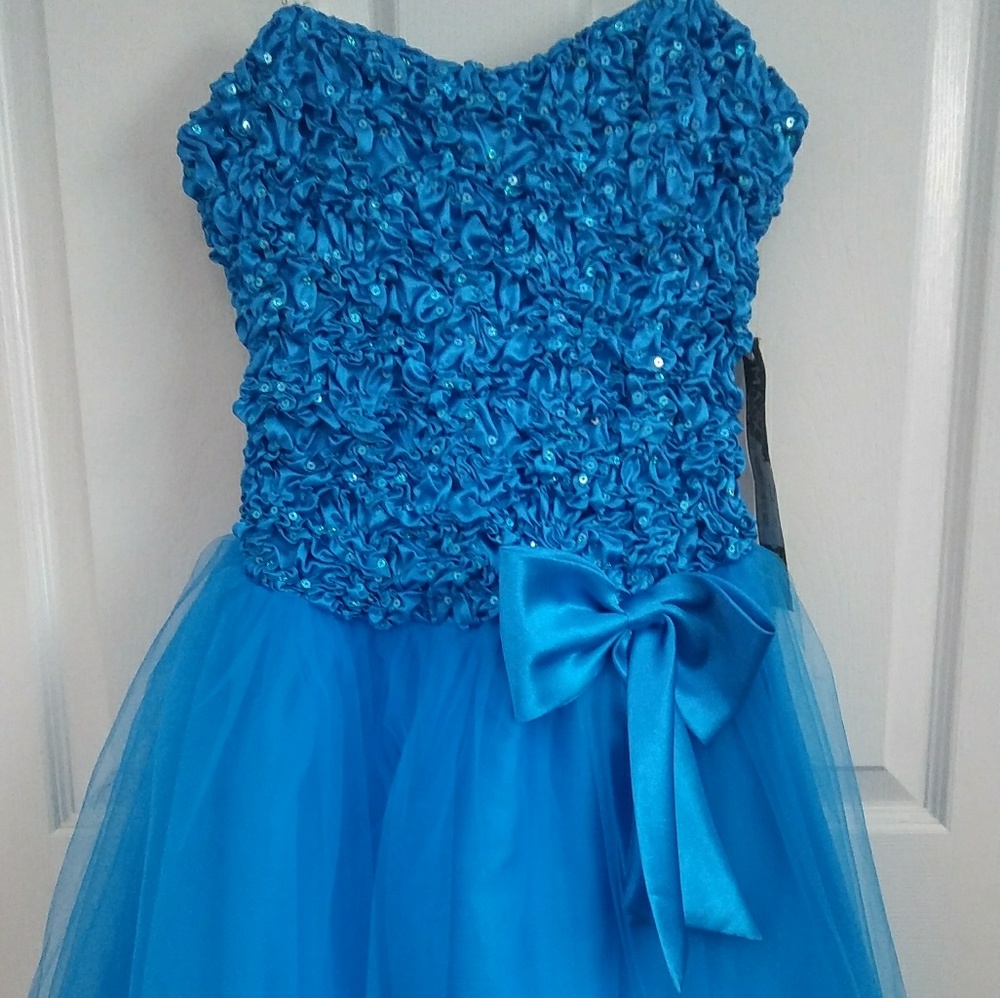 Blue Sequins Masquerade Dress